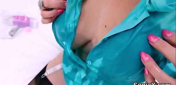  Unfaithful british mature lady sonia displays her giant tits